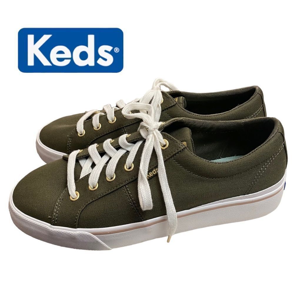 KEDS Jump Kick Duo OC Olive Women's Sneakers NEW 11